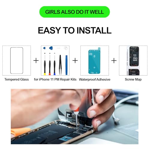 Écran pour iPhone 11 Pro Max tactile 3D bloc complet assemblé avec capteurs et outils