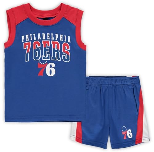 Philadelphia Infant Size 2 Piece Tank Top & Shorts Training Camp Set (US, Age, 12 Months, Blue/Red, Philadelphia)