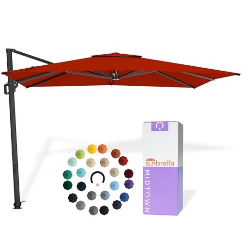 Image of Midtown Umbrellas Grande Square - 9 x 9 Ft Cantilever Umbrella