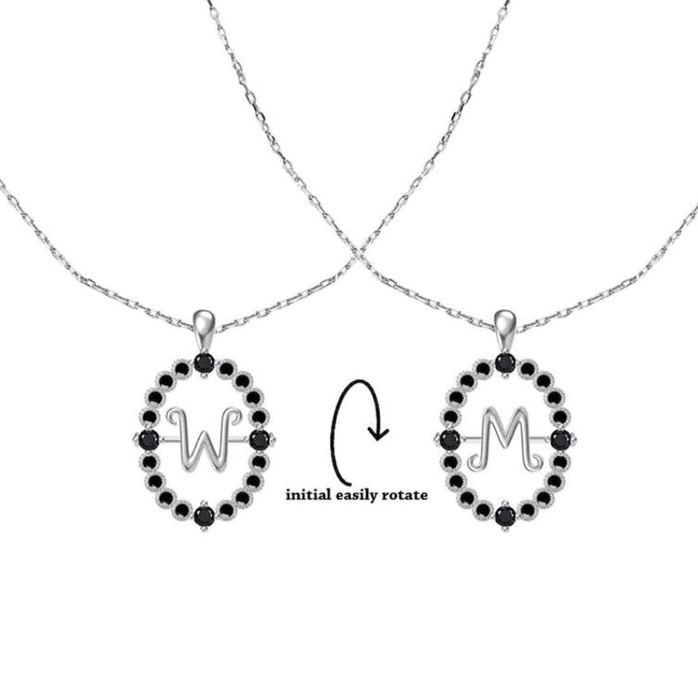 Amazon.com: Ivy & Clover Rotating W M Pendant Necklace