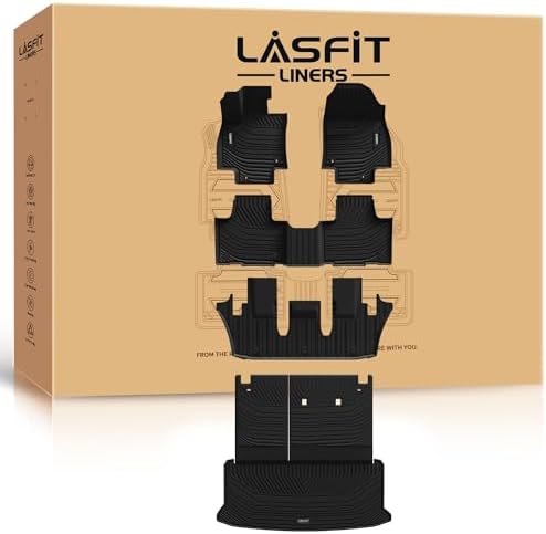 LASFIT Floor Mats for Toyota Grand Highlander 2026 2025 2024 with Subwoofer (Include Hybrid), Trunk Mat Cargo Liner and Seat Back Covers TPE All Weather, Black LASFIT Floor Mats for Toyota Grand Highlander 2026 2025 2024 with Subwoofer (Include Hybrid), Trunk Mat Cargo Liner and Seat Back Covers TPE All Weather, Black