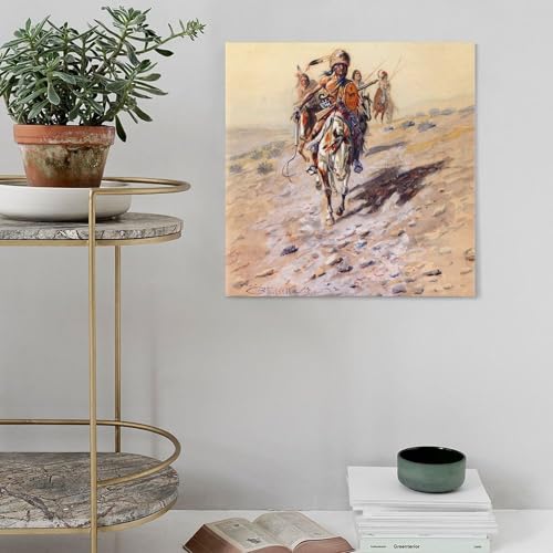 Impression sur toile On The Trail tableau nostalgique de l'Ouest americain