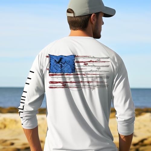 Palmyth Fishing Shirts for Men Long Sleeve Sun Protection Shirts UV UPF 50+ T-Shirt Quick Dry4
