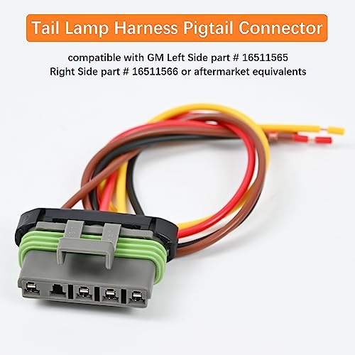 2PCS Tail Lamp Light Harness Pigtail Connector fit for 1992-2000 Blazer, 1992-2000 Tahoe, 1988-2000 Chevy GMC Pick-Up, 1992-1999 Suburban, 1992-1999 Yukon Jimmy by smart repairboy - Image 2