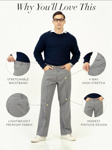 Image of The Pant Project Relaxed Fit Korean Pintuck Pants for Men | Stylish Relax Fit Men's Wear Trousers for Office or Party | Mens Fashion Dress Trouser Pant