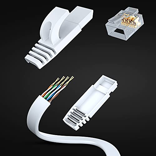 Cable Ethernet Cat6 Maximm 6 unidades 6.1m Blanco plano miniatura 2