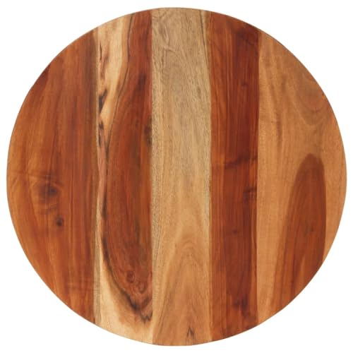 LAPOOH Superficie de Mesa, Tablero Mesa, Encimera Cocina, Mueble Baño, Tableros para Mesas De Comedor, Encimera Baño, Redonda Madera Maciza sheesham 15-16 mm 60cm