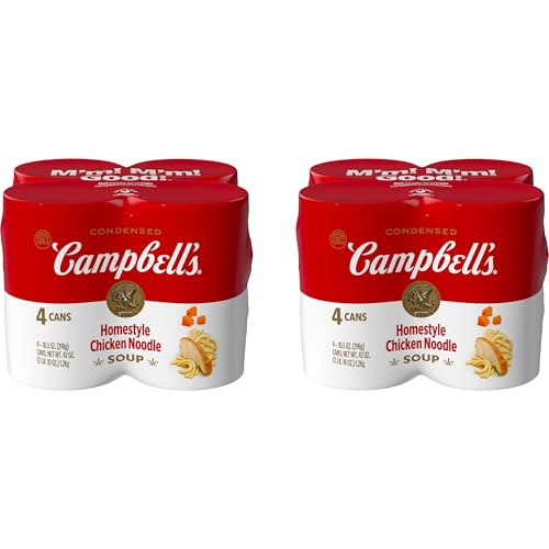 Image of Campbell's Condensed Homestyle Chicken Noodle Soup, 10.5 Ounce Can,4 Count (Pack of 2)