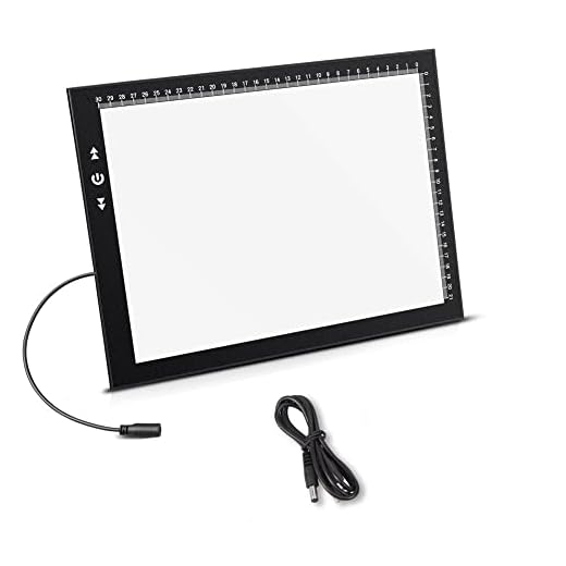 HSK A4 LED Mesa de Luz Dibujo Modos de bloqueo/desbloqueo Botón de atenuación táctil Súper brillo 7000 Lux