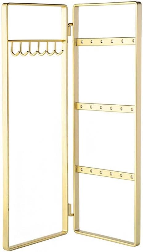SONGCHAO Jewelry Storage Nordic Fashion Decorative Jewelry Rack Foldable Necklace Storage Rack Dressing Table Earring Jewelry Display Rack Jewelry Display Stand(B)