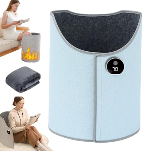 Image of Leg Toaster, Heat Under Desk Warmer, Leg Heater for Office and Home, Foot Warmers with Even Heating, 6 Heat Levels and Timer, 5 Seconds Quick Heat, 360 Fully Enclosed Heating(Blue)