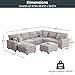 Legend Vansen Modular Sectional Sofa U Shaped Couch with Ottoman Modern Reversible Corner Sectional Couch for Living Room (Light Grey, U Shaped Sofa-3)
