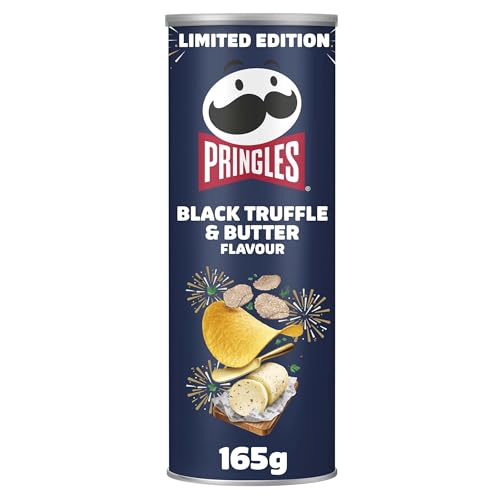Pringles Trufa Negra y Mantequilla Patatas Fritas, 165 g
