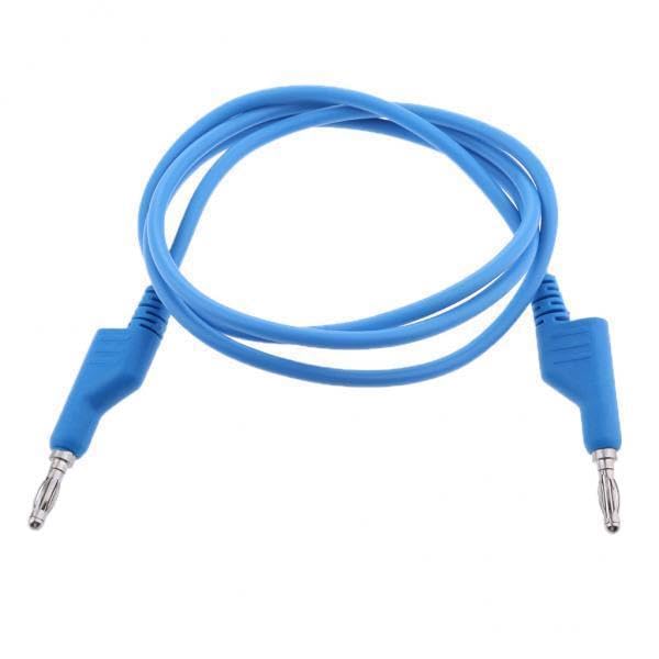 4xSilicone 1M 4mm Banana Plug Test Cable Lead for Multimeter Crocodile Clip Blue-picture-11
