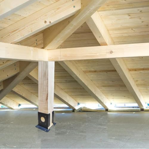 Soporte base para postes y buzón en suelo de hormigón con 4 piezas 2