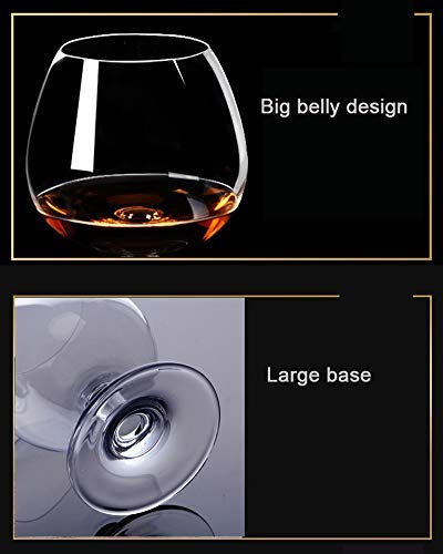 Vilon Italian premium Classic Brandy Glasses Set | Wine Glass, Clear, 260 ML (4) - Image 9 thumbnail