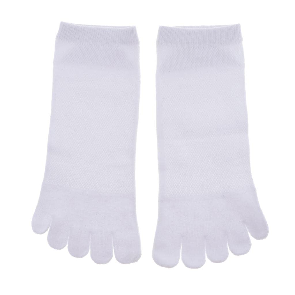 Men Toe Socks Five Finger Cotton Socks Sports Running Ankle Socks White-image-46