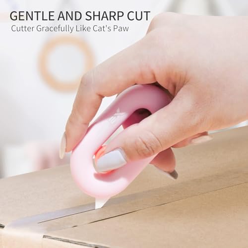 Image of Box Cutter Retractable, Box Opener, Ceramic, Built-In Magnetic, Mini, Safety, Cute, Small, Package Opener for Women
