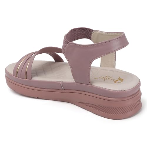 Image of Ladies Hub Stylish Women's Wedge Sandals Platform Heels with Extra Soft Cushioned Footbed, Ankle Strap & Open Toe Style