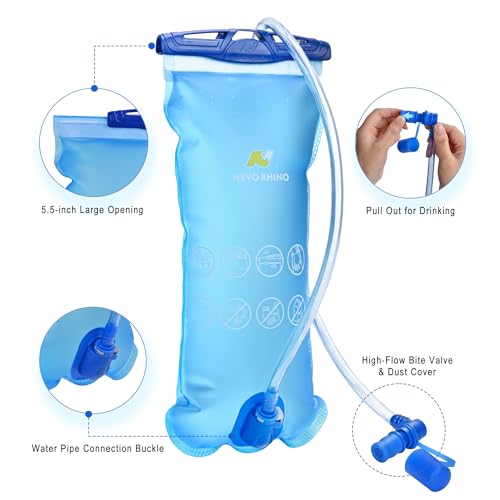 Image of Lightweight Hydration Backpack, Running Backpack with 2L Water Bladder, Hydro Water Daypack for Cycling Hiking Rave for Men Women