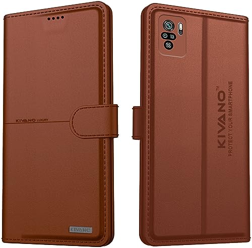 Image of Compatible with Xiaomi Redmi Note 10 / Xiaomi Redmi Note 10s Flip Cover | Leather Finish | Inside Pockets & Inbuilt Stand | Shockproof Wallet Style Magnetic Closure Back Cover Case