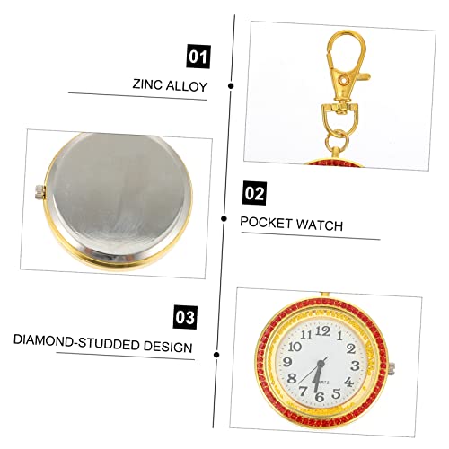 WOFASHPURET 1 PC Zakhorloge Kinderen Horloge Diamanten Horloge Verpleging Clip Horloge Relojes Para Hombre Horloge Met Tweede Heren Horloges Mannen Horloges Draagbare Horloge Oudere Revers - Afbeelding 8