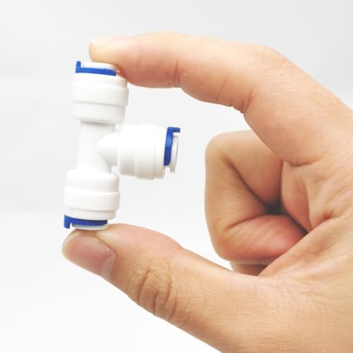 CESFONJER 1/4-Inch Reverse Osmosis Tubing Connector | 10 Pcs Quick Connect Fittings | Plastic, 1/4" Size, No Tools Required, Easy Install, RO System, Beverage Dispenser, Refrigerator, Coffee Machine