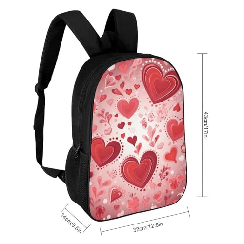Valentine Pattern Backpack for Men Women, Heavy Duty Backpack Large Capacity, Durable Lightweight Travel Daypack2