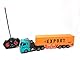 Brigamo Ferngesteuertes Auto RC LKW mit Container Auflieger, 34 cm
