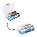 PH PandaHall About 3500 Pcs Transparent Glass Bugle Seed Beads 8 Colors Tube Space Bead Length 6mm for Jewelry Making