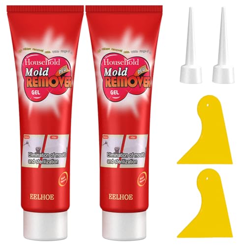 LYPPUL Magic Extreme Gel UK, Magic Mould Remover, Mould Remover Gel, Mould Magic Gel for Toilet Washing Machine Seal Sink Tile Stains Bathroom (2 Pcs x 120g)