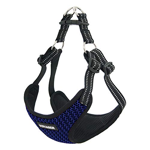 Image of Best Pet Supplies Voyager Adjustable Step-In Flex Breathable Mesh Dog Harness for Small Medium Large Dogs (Baby Blue), XL
