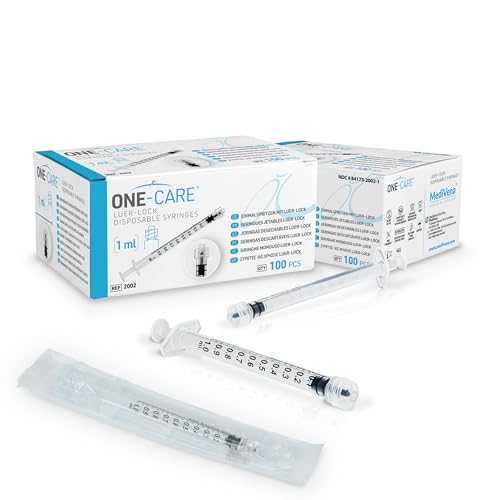 Image of ONE-CARE 1ml /cc Luer Lock Syringe, 100 /bx Blister-Packed | Safe Backstop, Precise Dosing, Accurate Graduation, High-Transparency Barrel, Silicone-Lubricated Plunger