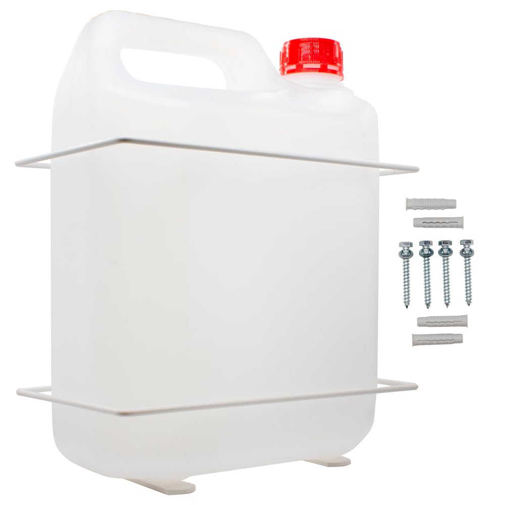 Tanica con supporto da parete, resistente per raccogliere acqua condizionata (10 litri) resistente al sole, per eliminare il gocciolamento dell'aria condizionata