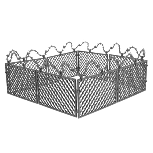 HANABASS Mini Valla Negra para Micro Paisajes Malla de Alambre Simulado para Decoración de Casas de Muñecas y Escenas Militares Accesorio DIY para Construcción y Creativos