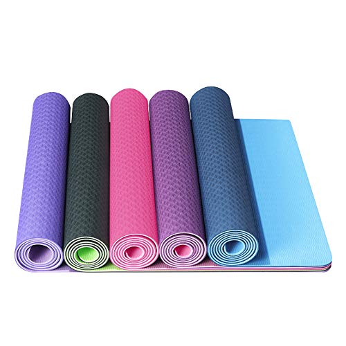 Idol Yoga Mat Exercise Mat Extra Thick Workout Mat for Yoga, Eco Friendly Non Slip Fitness Pilates Mat with Carrying Strap (72
