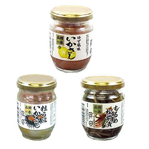 味くらべ 海味浪漫 3種ギフトセット 粒うにいかさし ゆず風味いかさし するめ松前漬 贅沢逸品セット