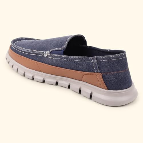 Image of YOHO Loafers for Men | Comfortable Slip on Shoes | Durable Denim Upper | Cushioned Lightweight Footwear | Lofos 101