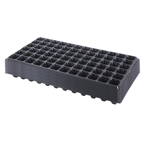 Ioensy 12 Plateaux de Semis Alvéolés en PP, avec Trous de Drainage, Bacs de Germination pour Semis de Légumes, Fleurs, Fruits, Plaques Pépinière...