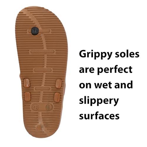 Image of Centrino Slides for Men | Comfortable & Stylish with Soft Insole | Trendy Design with Support Strap | Perfect for Spring Summer Traveling, Walking |Stylish & Everyday Flip Flops for Gents (7306)