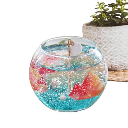 Bougie parfumée aquarium contre le stress : cire durable pour détente maison