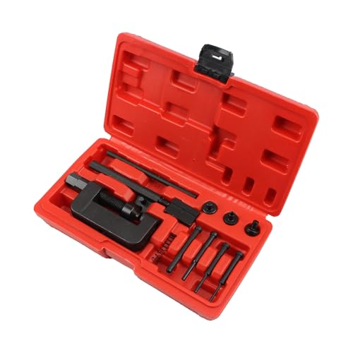 Image of Chain Breaker Tool Kit Chain Riveting Repair Tool with Storage Case Compatible with ATV Motorcycle Bike 25 to 630 Chains