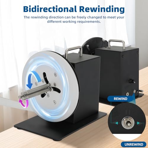 Yhaofu Automatic Label Rewinder Machine, Update Label rewinder Supports Any Size by Baffle. with 2 Way Winding Direction, The rewinding Speed can be Automatically Adjusted According to The Printer - Thumbnail 5