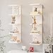 LitaEther 5 Tier Lack Floating Shelf,Set of 2 White Wall Shelf Unit,Display Shelf