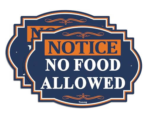 Notice No Food Allowed Sign,Composite Outdoor 10X7 inches Rust Free Aluminum,Fade Resistant Waterproof Easy Install 2 pack