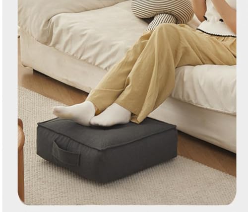Cuscino rialzo extra spesso, 15 cm, 100% cotone, per poltrona, auto e ufficio, comfort ideale per anziani e recupero post-operatorio, quadrato, blu (60 x 60 cm)