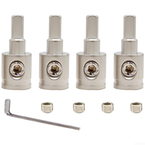 Bloque de terminales de cobre puro, 4 piezas de cable de alimentación de audio para coche, kit de conector eléctrico para distribución de batería conexión a tierra (0GA)