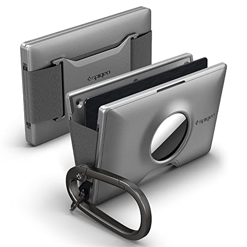 Spigen Wallet S Compatible With Airtag Wallet Card Holder Case Cover With Key Ring, Carabiner Rfid Blocking Wallet Slim Minimalist Credit Card Holder For Men And Women - Gunmetal #TOP29