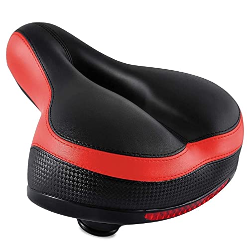 Siège De Vélo Confort Pour Femmes Hommes, Remplacement De La Selle De Vélo En Mousse À Mémoire De Forme Souple Haute Densité, Ajustement Universel Pour Les Vélos D'intérieur/extérieur Avec Reflet Cover