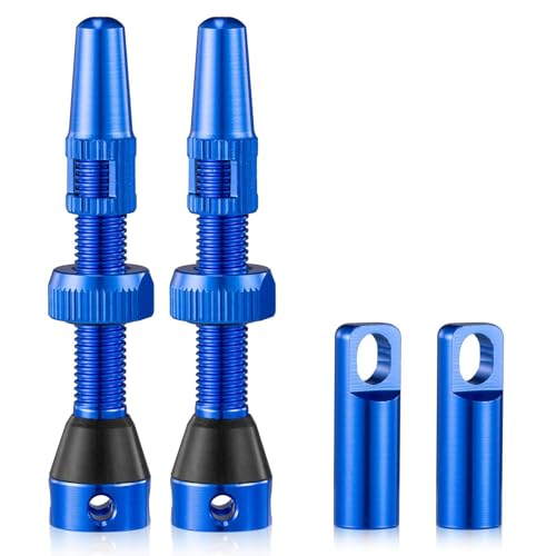 Válvulas Tubeless para Bicicletas, Válvulas de Aleación Ligera de 60 mm con Herramienta Removedora de Núcleos y Tapones miniatura 4